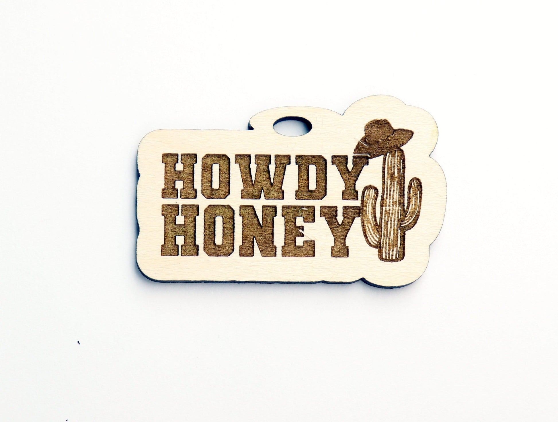 Howdy car charm,  wood blanks, wood cutouts