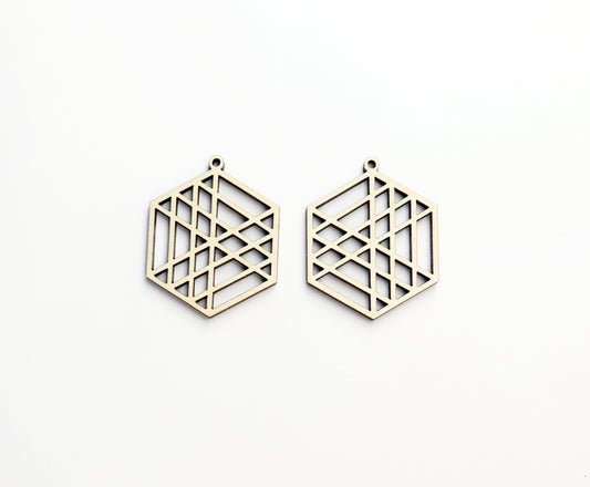 Geometric earring blanks, DIY earrings, earring blanks, sold per set