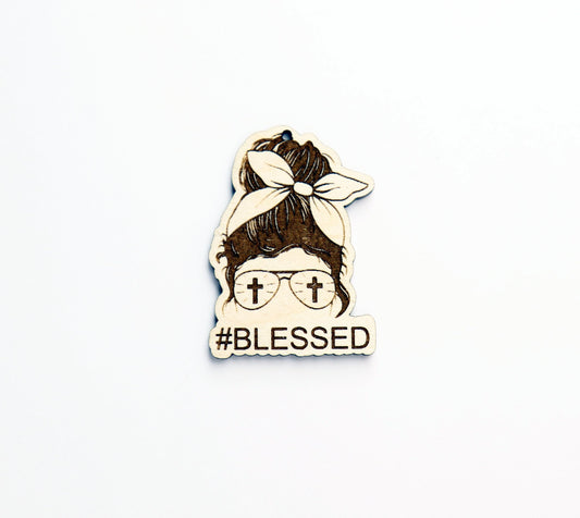 Blessed earring blanks, Wood earring blanks,  sold per set