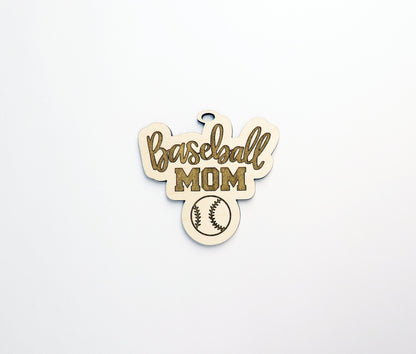 Baseball mom car charm, car charm blanks, wood blanks