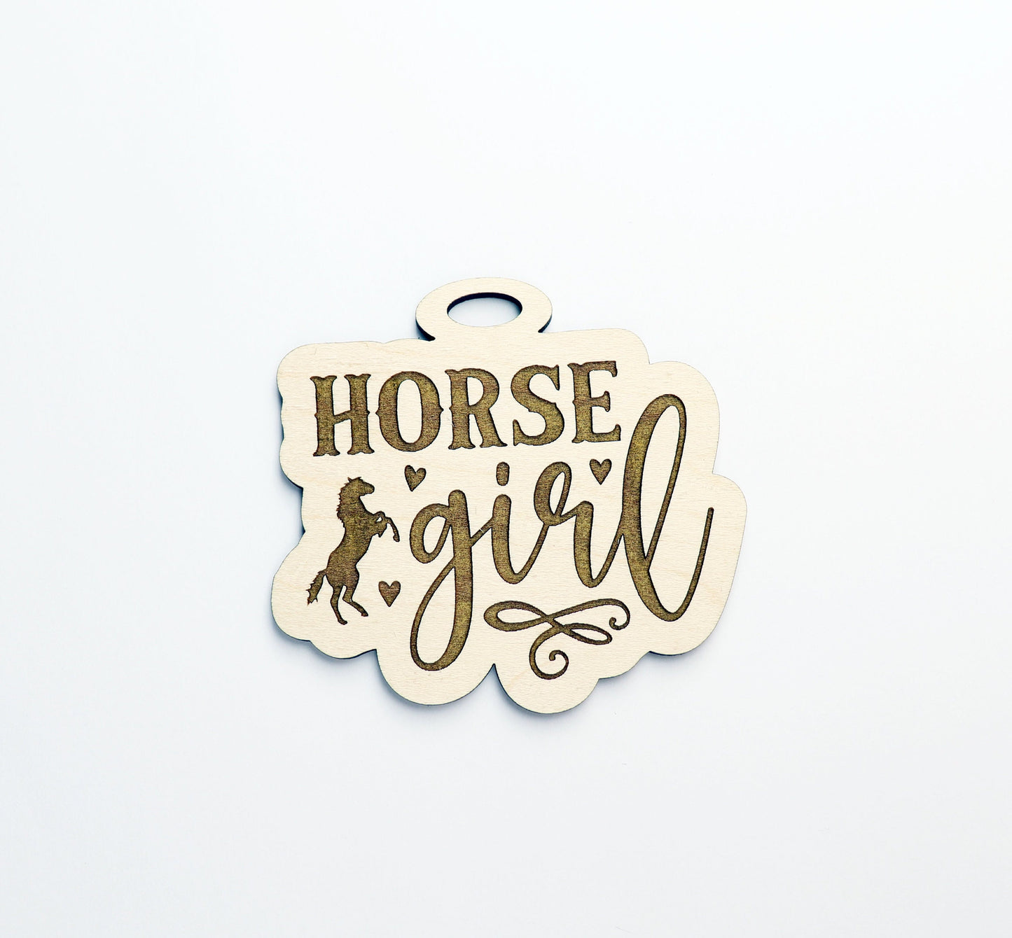 Horse girl car charm, car charm blanks, wood blanks