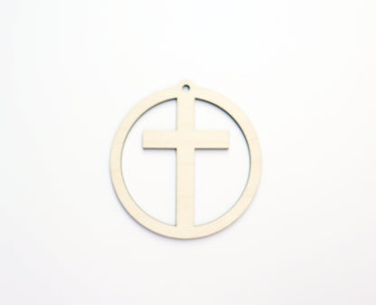 Cross Car charm blank,  wood blanks, wood cutouts