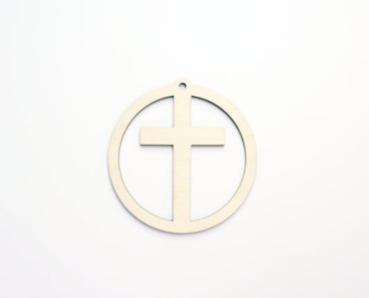 Cross Car charm blank,  wood blanks, wood cutouts