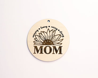 Car charm blank,  wood blanks, wood cutouts, mom car charm