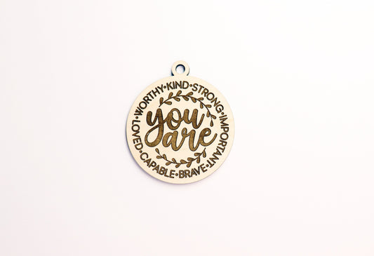 Motivational Car charm blank,  wood blanks, wood cutouts