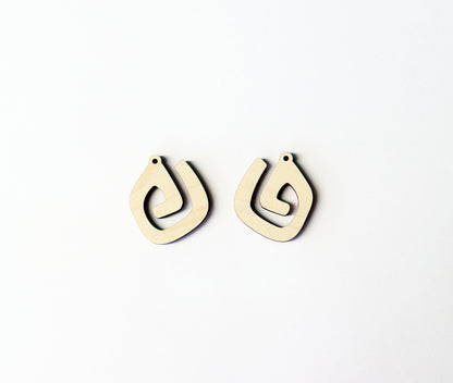 Wood Earring blanks, wood blanks, DIY earrings