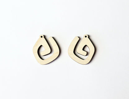 Wood Earring blanks, wood blanks, DIY earrings