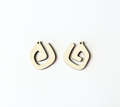 Wood Earring blanks, wood blanks, DIY earrings