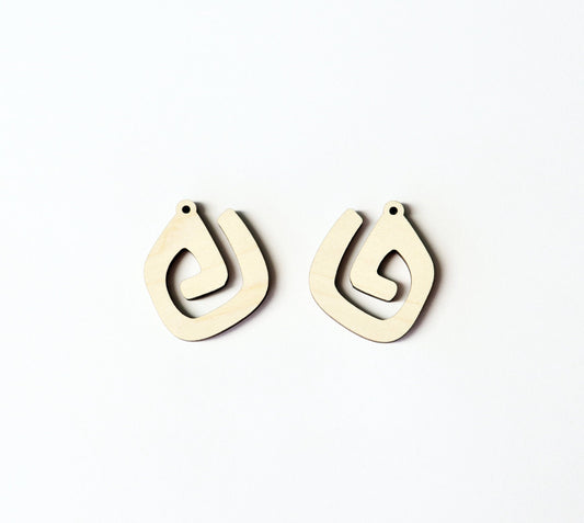 Wood Earring blanks, wood blanks, DIY earrings