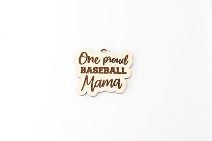 Baseball mom car charm, car charm blanks, wood blanks