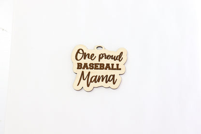 Baseball mom car charm, car charm blanks, wood blanks