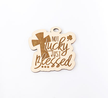 Blessed car charm blank,  wood blanks, wood cutouts