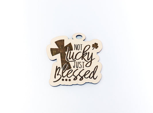 Blessed car charm blank,  wood blanks, wood cutouts