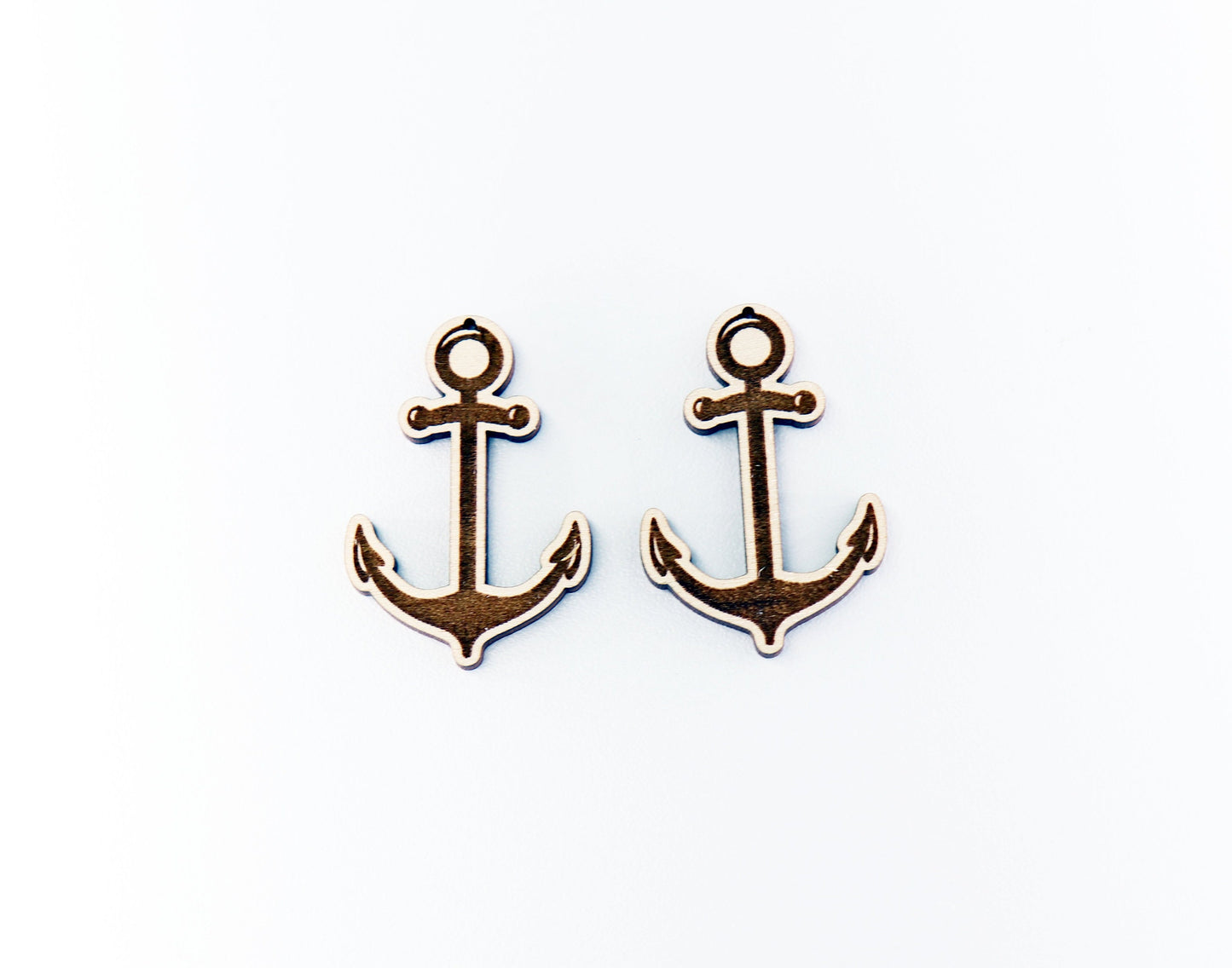 Anchor Wood earring blanks, DIY earrings, earring blanks, sold per set