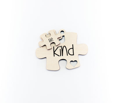 Be kind Autism Car charm blank,  wood blanks, wood cutouts