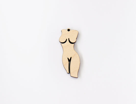 Female body Wood Earring blanks, wood blanks, DIY earrings