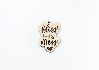 Bless this mess Keychain blanks, wood blanks, keychain blanks