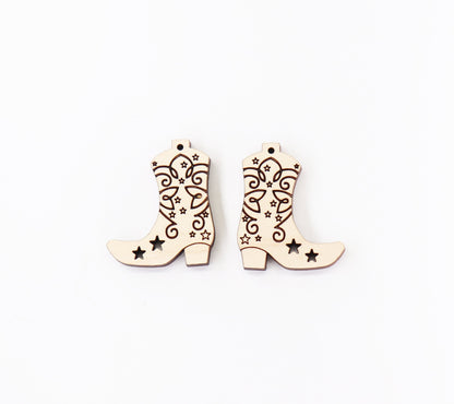 Boot earring blanks, DIY earrings, earring blanks, sold per set