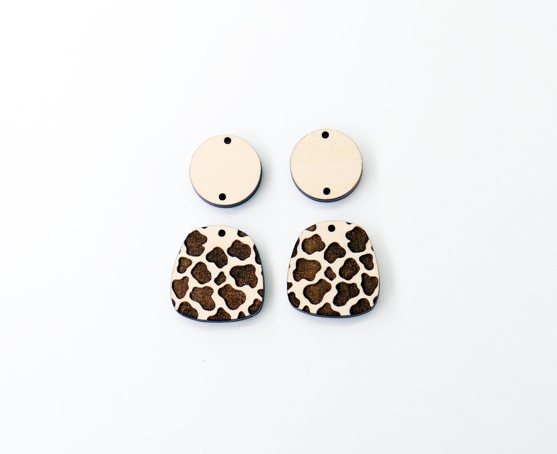 Cow print earring blanks, earring blanks, earring making