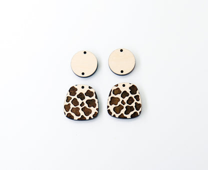 Cow print earring blanks, earring blanks, earring making