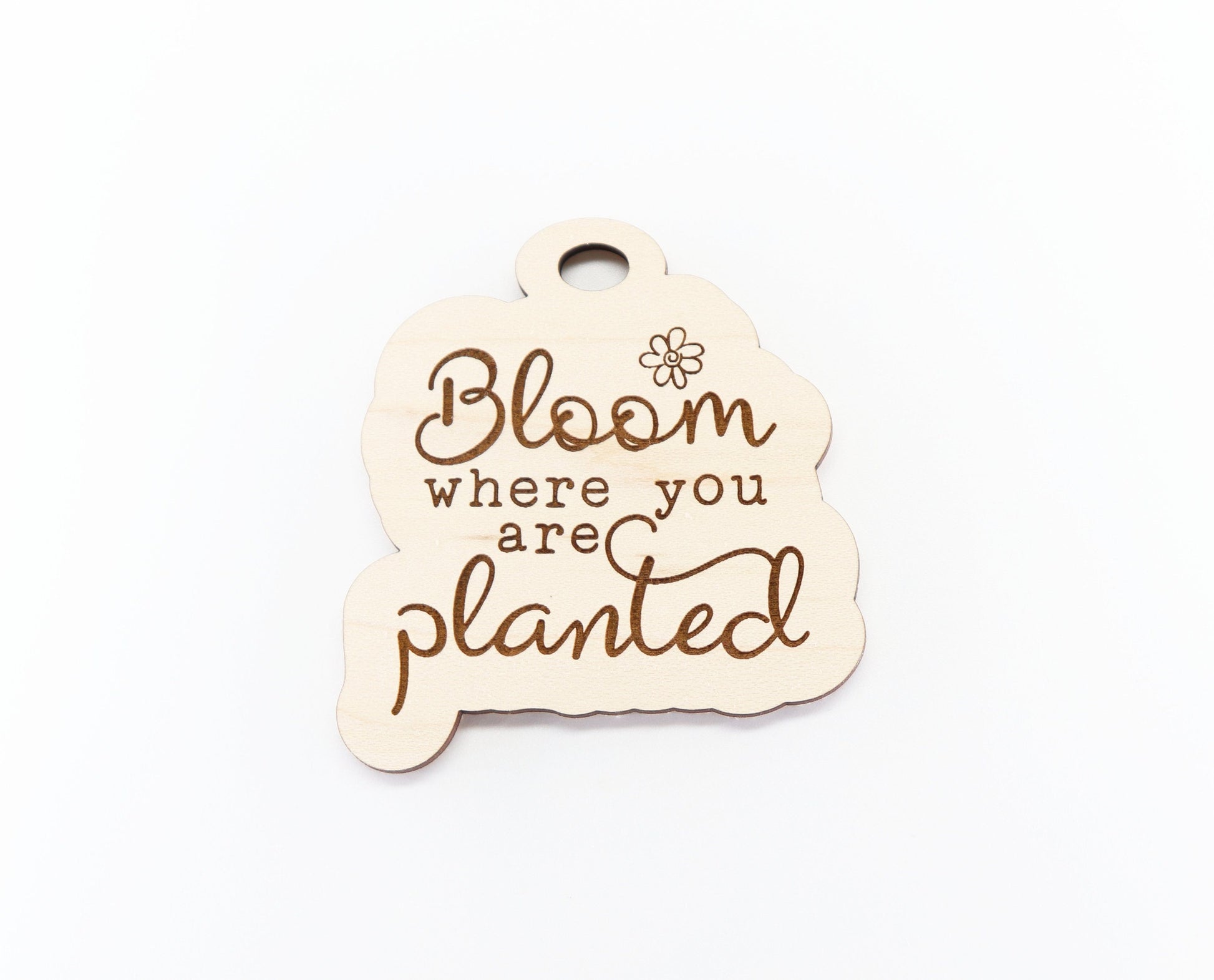 Bloom car charm blank,  wood blanks