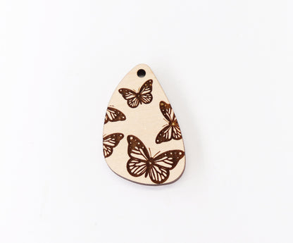 Butterfly earrings, Wood earring blanks, DIY earrings