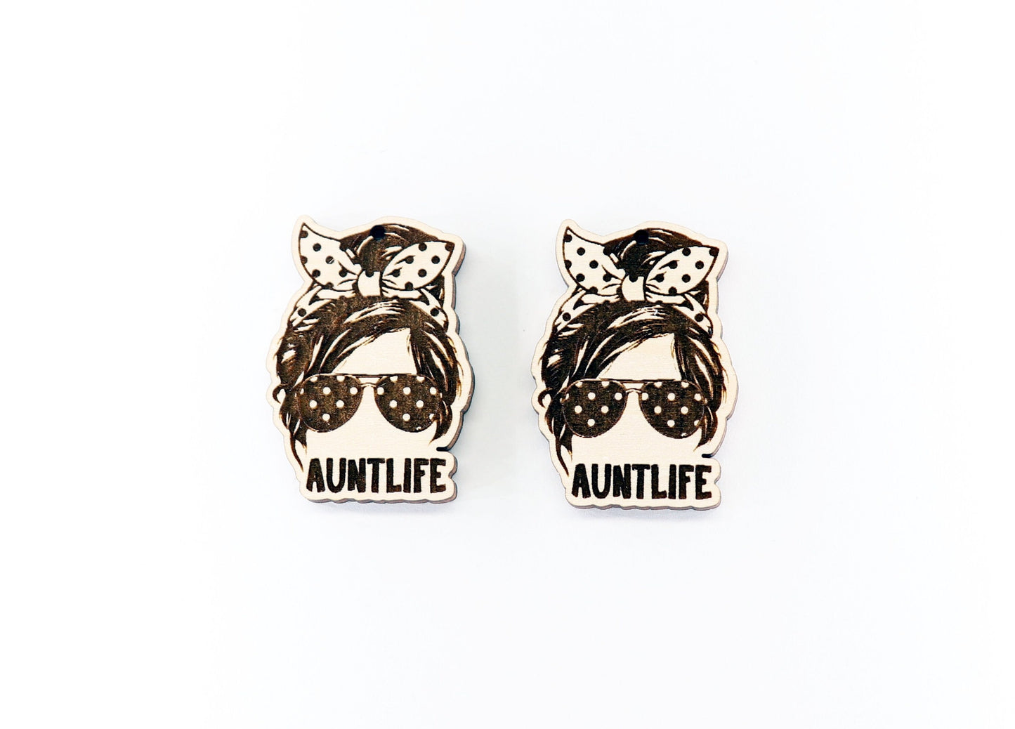 Aunt life earring blanks,  wood earring blanks, DIY earrings, earring blanks, sold per set