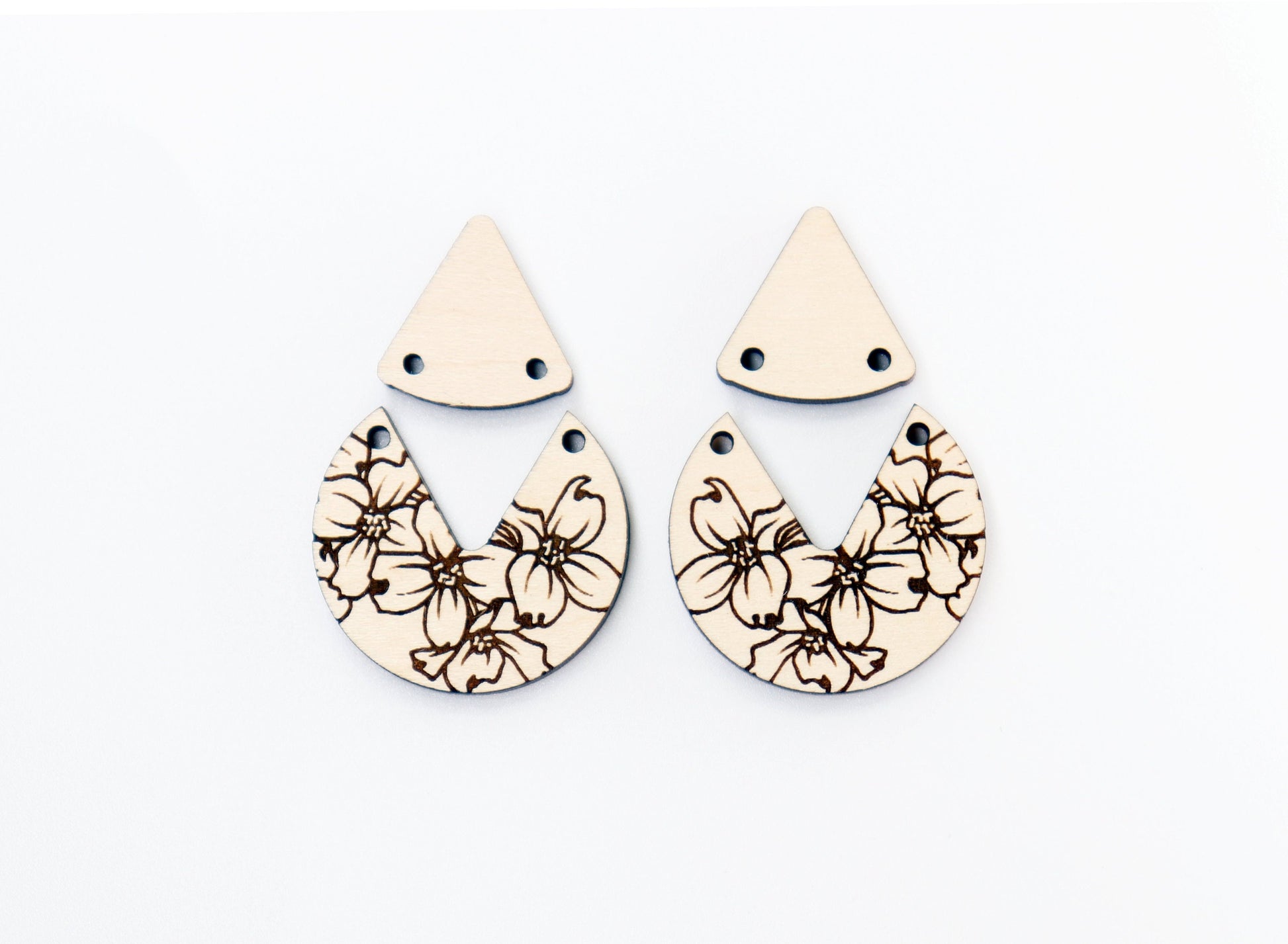 2 piece Earring blanks, DIY earrings, flower earrings, sold per set