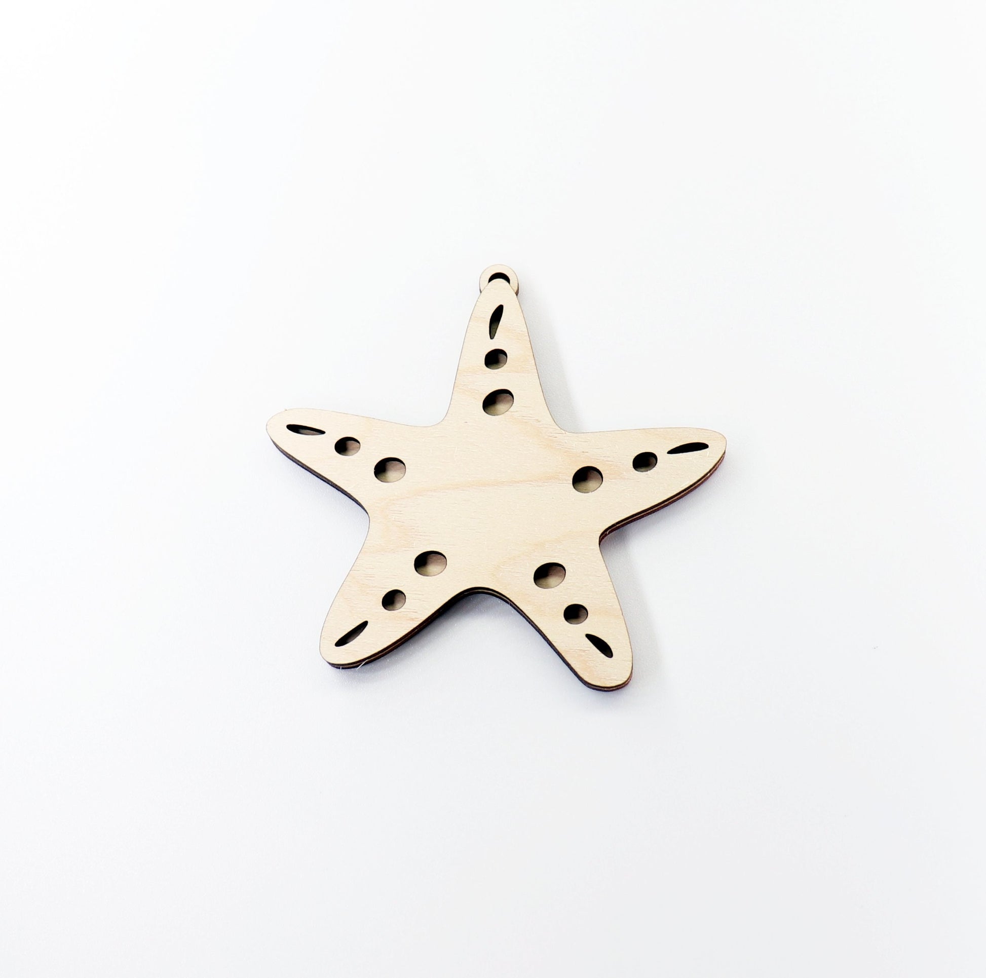 2 Layer Starfish car charm,  wood blanks, wood cutouts, starfish cutouts