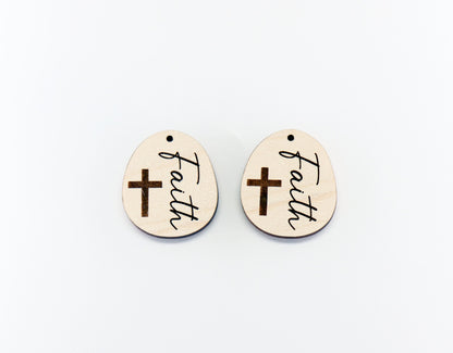 Faith Earring blanks, wood blanks, DIY earrings