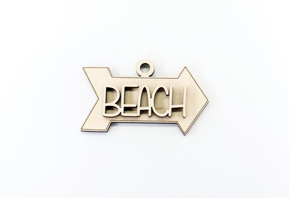 Beach car charm,  wood blanks, wood cutouts