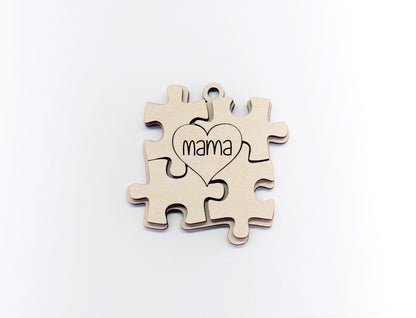 Autism Mama Car charm blank,  wood blanks, wood cutouts