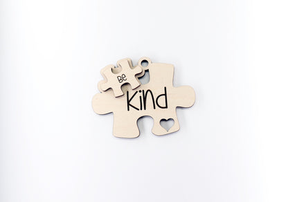 Be kind Autism Car charm blank,  wood blanks, wood cutouts