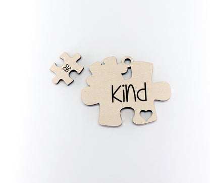 Be kind Autism Car charm blank,  wood blanks, wood cutouts