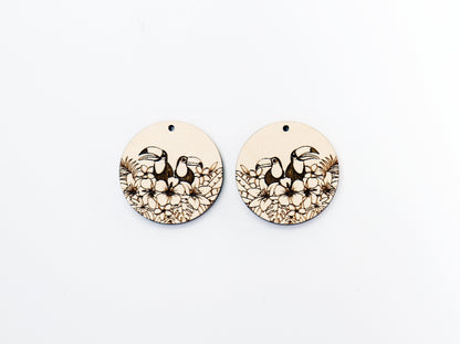 Bird wood earring blanks, wood blanks, earring blanks