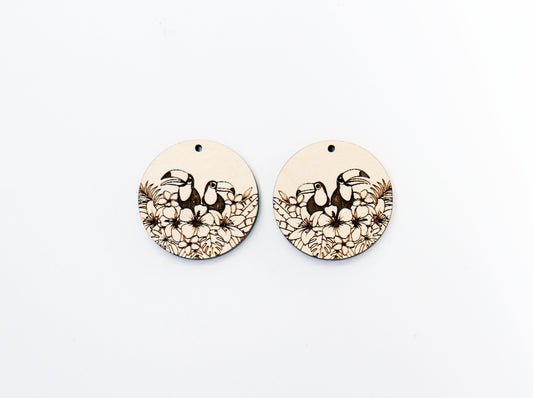 Bird wood earring blanks, wood blanks, earring blanks