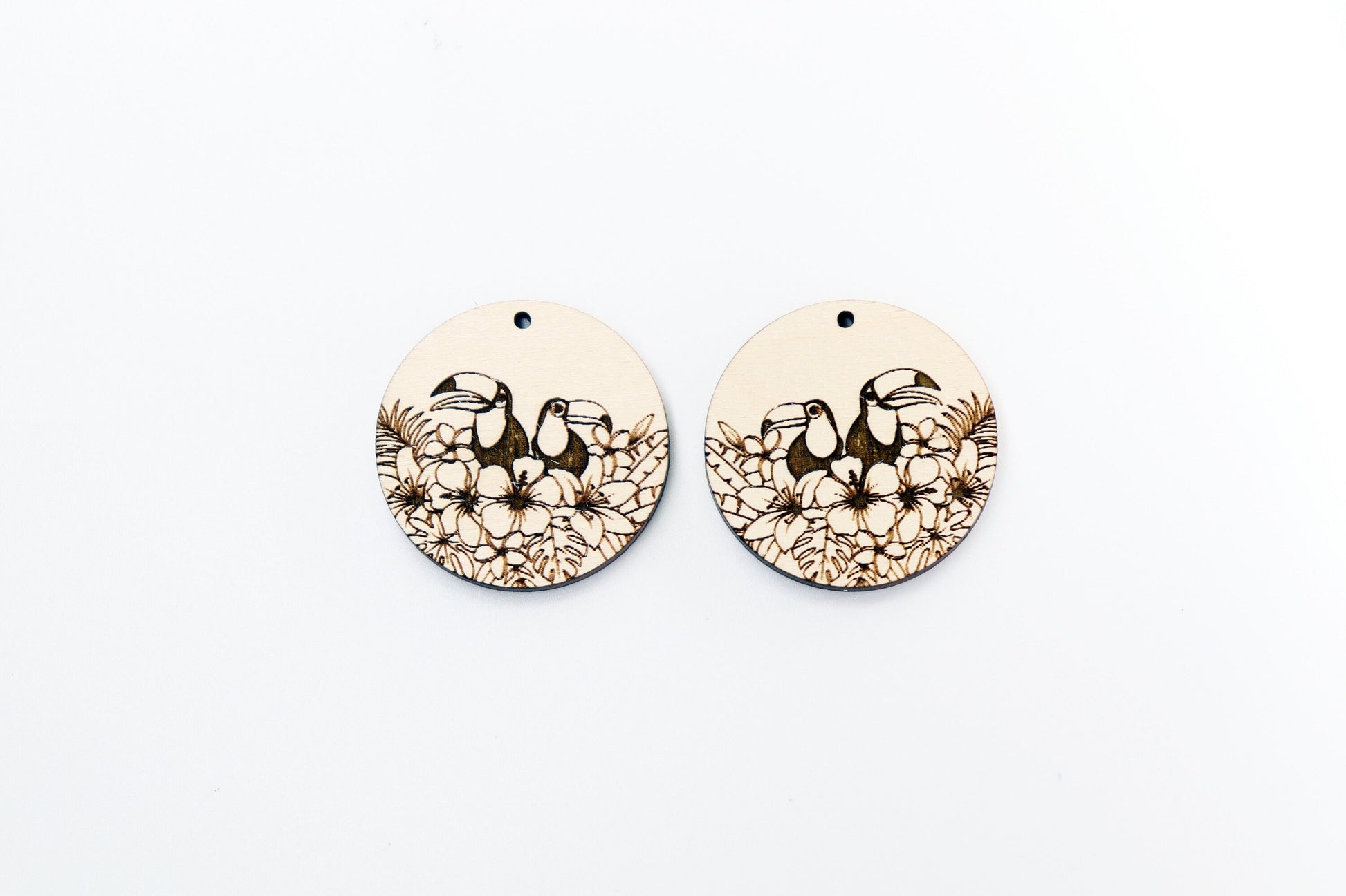 Bird wood earring blanks, wood blanks, earring blanks