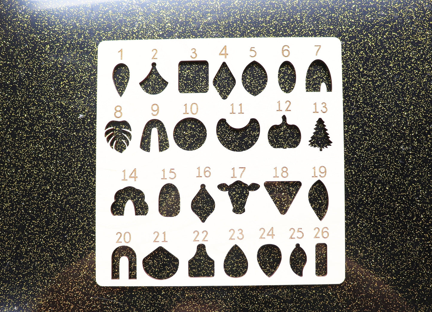 Black with gold glitter acrylic, Sold per pair, Acrylic blanks, Acrylic cutouts, acrylic blanks