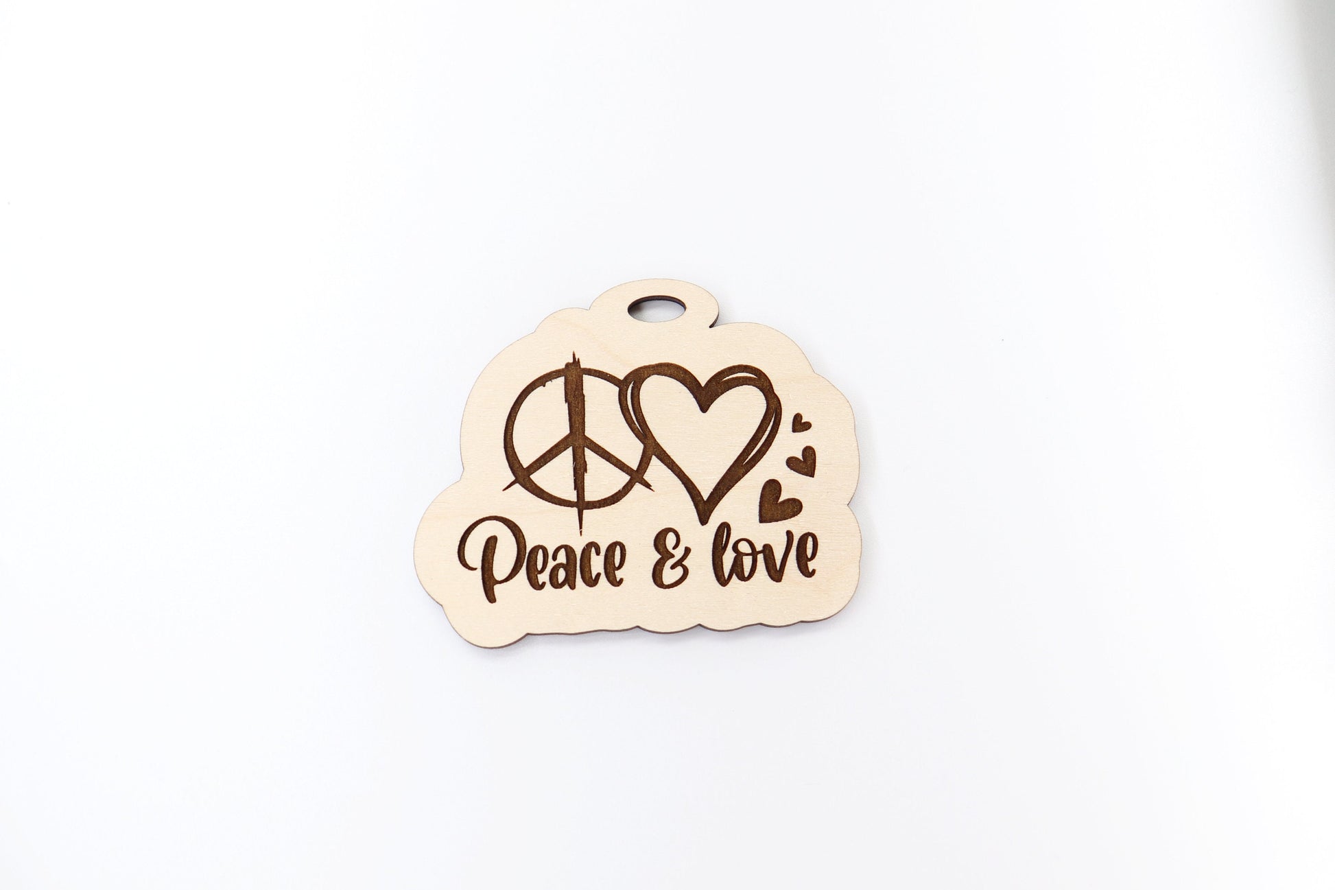 Peace and love  car charm, car charm blank, wood blanks, wood cutouts