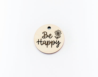 Be happy Keychain blanks, wood blanks, keychain blanks