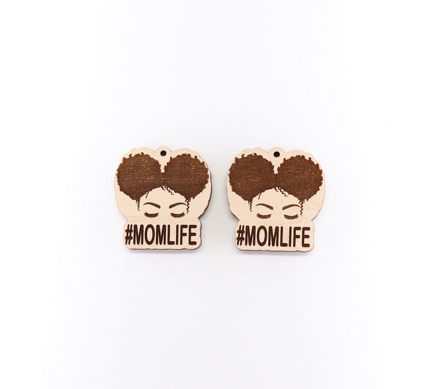 Mom life blanks,  wood earring blanks, DIY earrings, earring blanks, sold per set