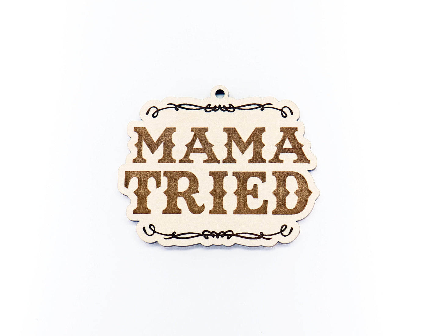 Mama tried charm blank,  wood blanks, wood cutouts