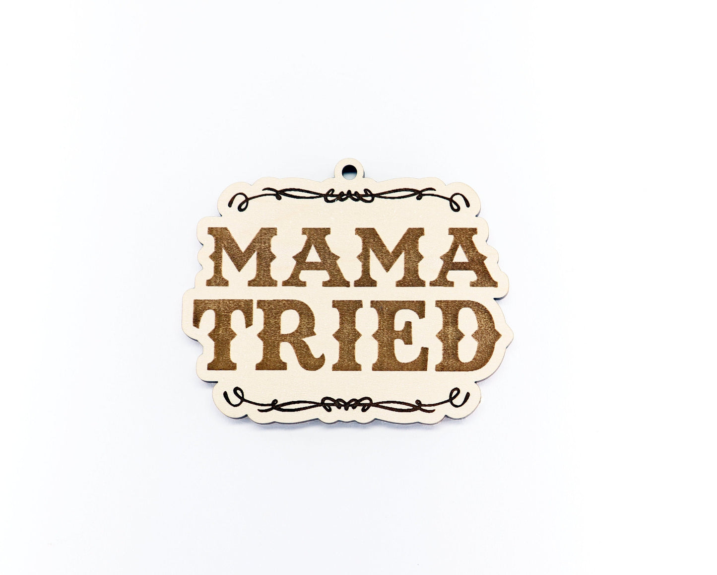 Mama tried charm blank,  wood blanks, wood cutouts