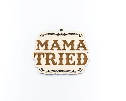 Mama tried charm blank,  wood blanks, wood cutouts