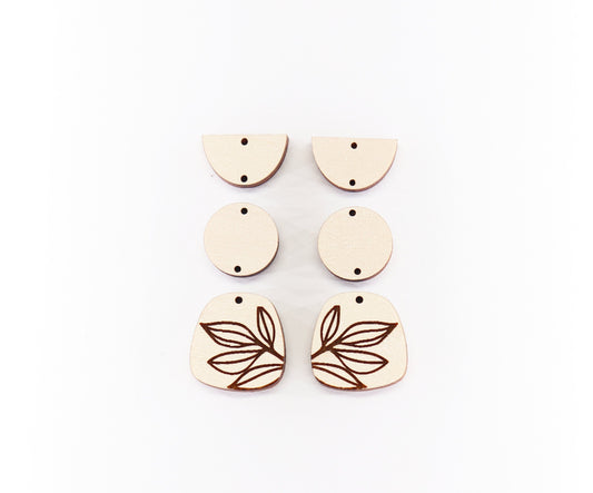 3 Piece earring blanks, earring blanks, earring making