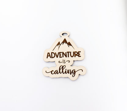 Adventure is calling car charm blank, wood blanks, wood cutouts