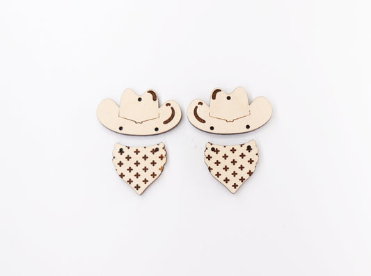 2 Piece Earring blanks, wood blanks, DIY earrings