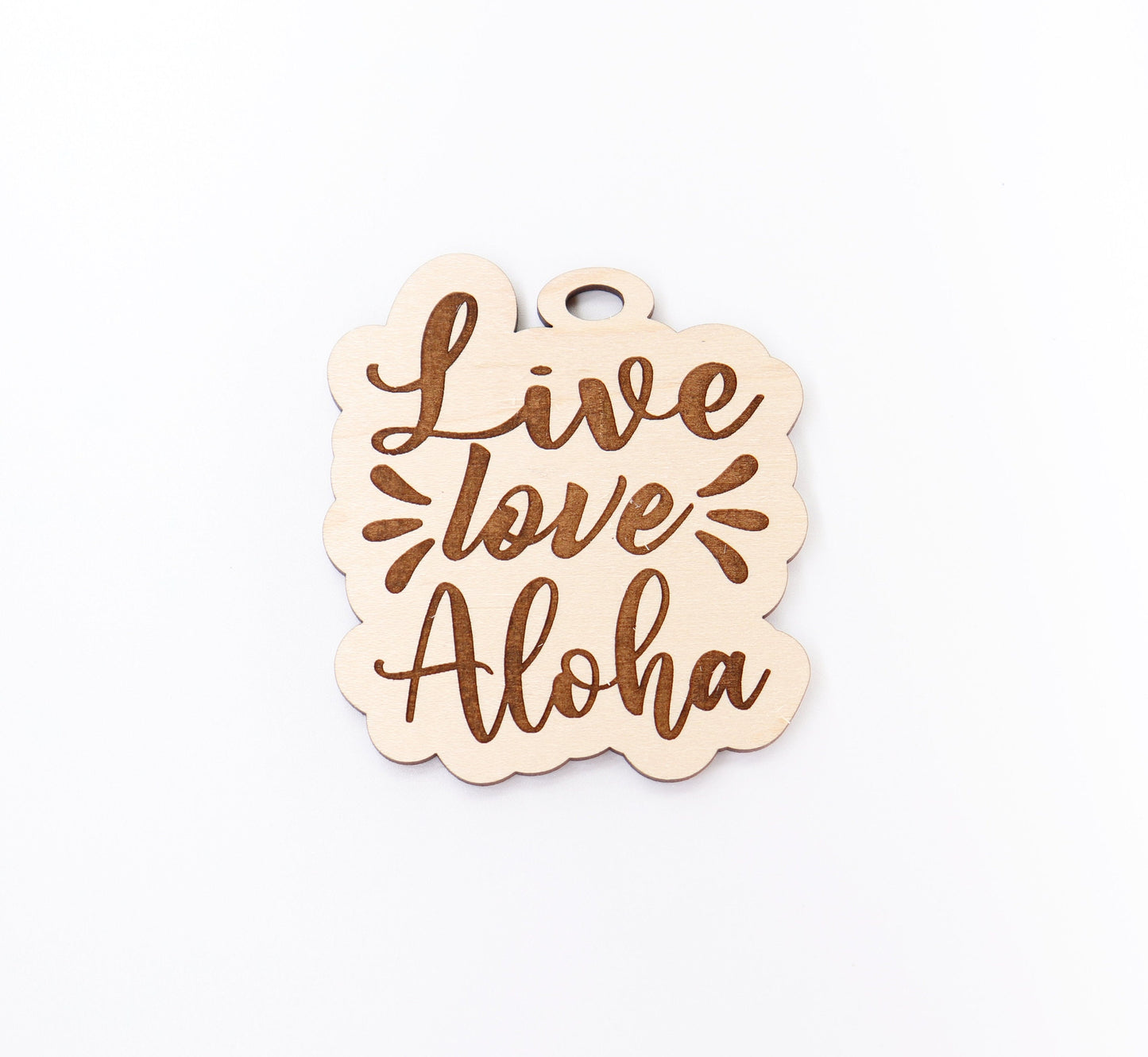 Aloha car charm, car charm blank, wood blanks, wood cutouts