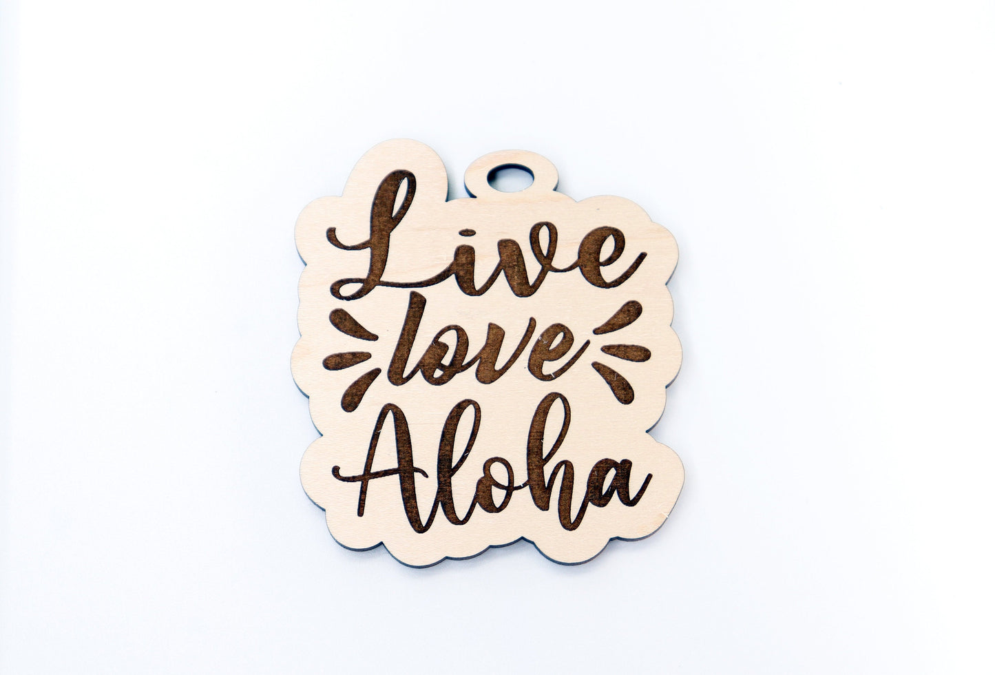 Aloha car charm, car charm blank, wood blanks, wood cutouts