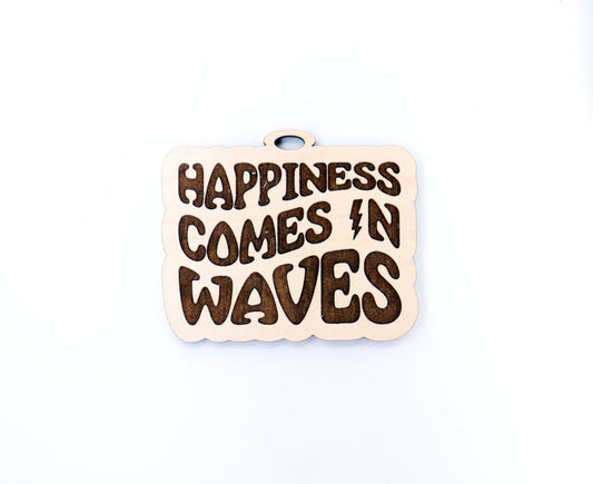 Happiness charm blank, wood blanks, wood cutouts